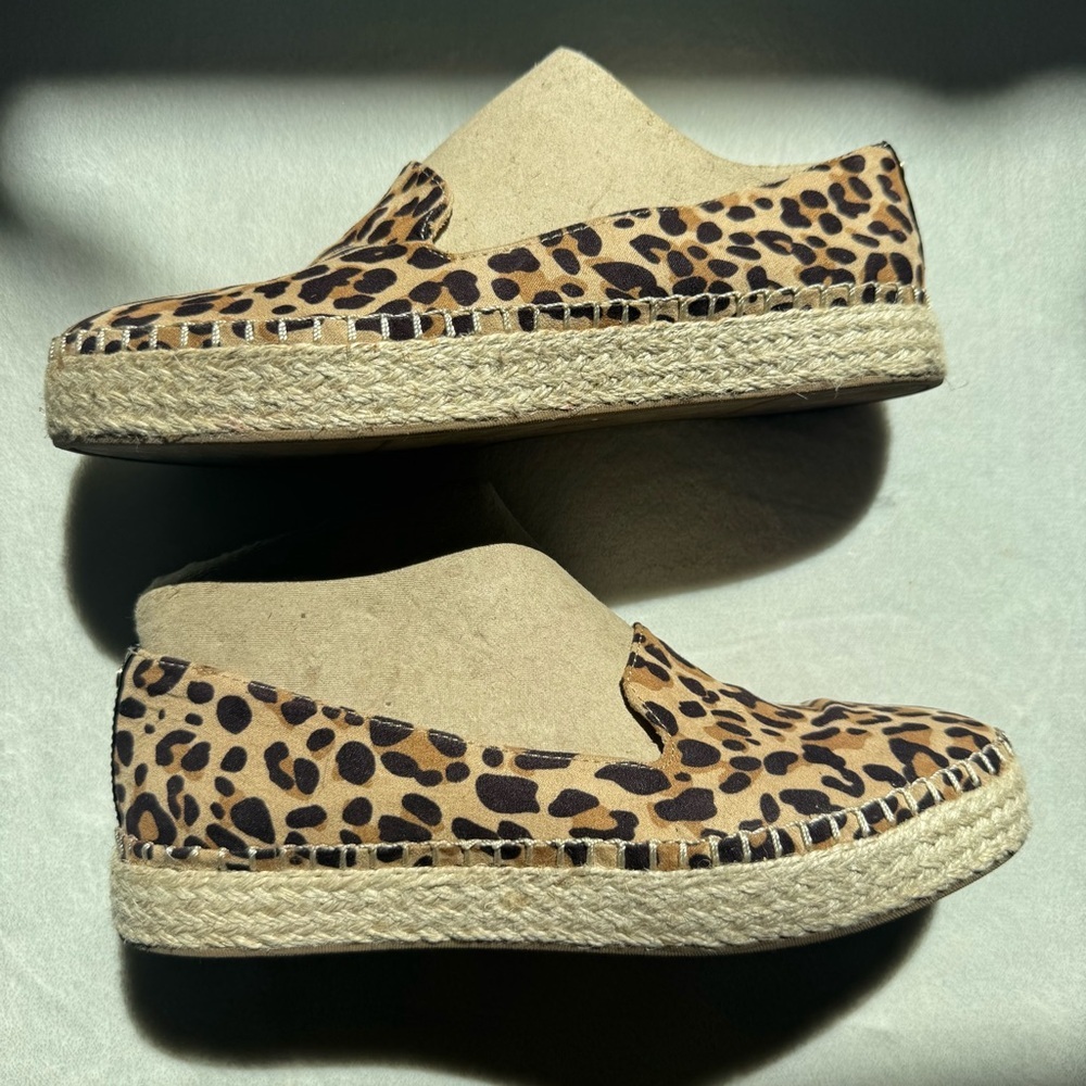 Dr Scholls Women’s Leopard Print Espadrille Slip On Shoes